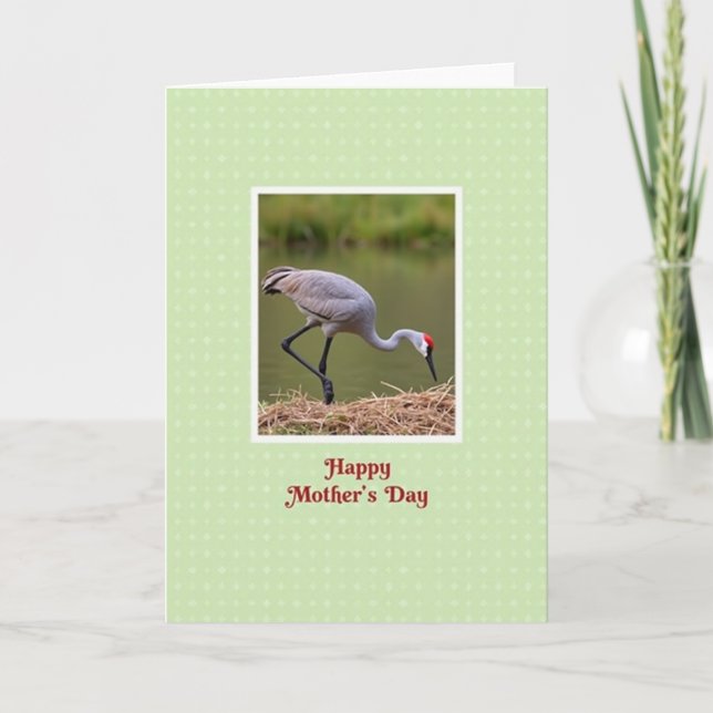 Grey Bird Mothers Day Scene Card (Front)