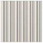 [ Thumbnail: Grey & Bisque Stripes Fabric ]