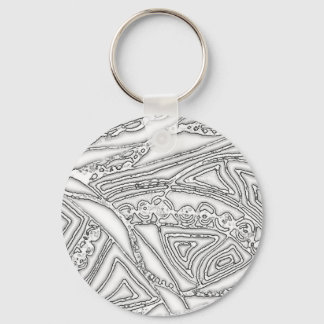 Grey black and white keychain