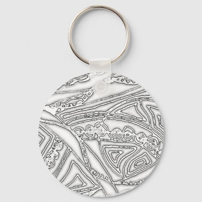 Grey black and white keychain (Front)