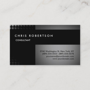 Grey Black Attractive Charming Business Card