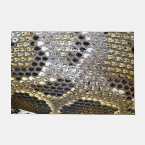 grey black beige animal pattern snake print doormat