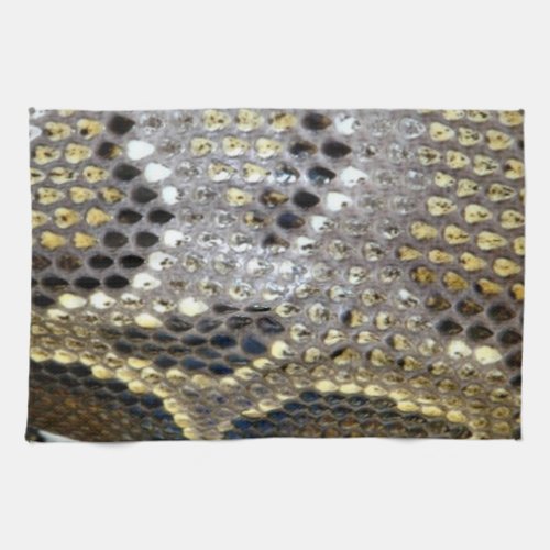 grey black beige animal pattern snake print kitchen towel