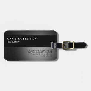 Grey Black Charming Luggage Tag