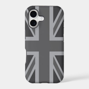Grey Black Classic Union Jack British(UK) Flag iPhone 17 Case