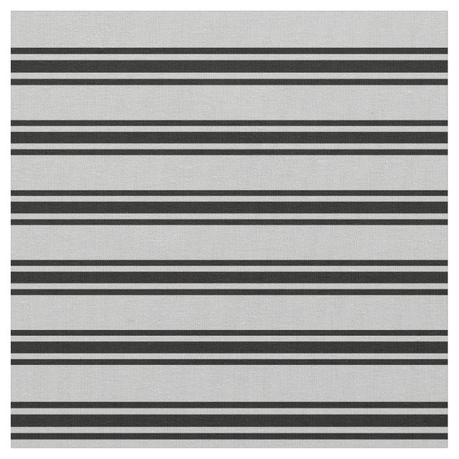 Grey & Black Colored Striped Pattern Fabric (Close Up)