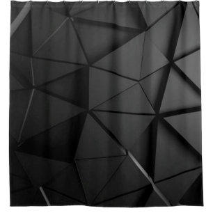 Grey black design  shower curtain