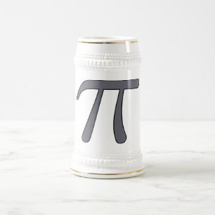 Grey Black Gray Yellow Orange Pi 3.14 symbol Math Beer Stein