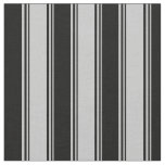 [ Thumbnail: Grey & Black Lined Pattern Fabric ]