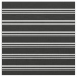 [ Thumbnail: Grey & Black Lined/Striped Pattern Fabric ]