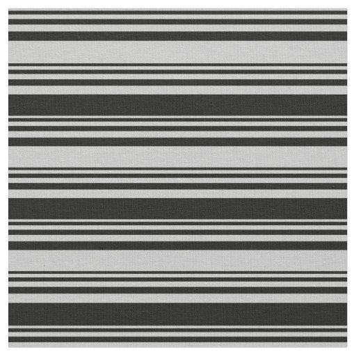 Grey & Black Lines Pattern Fabric