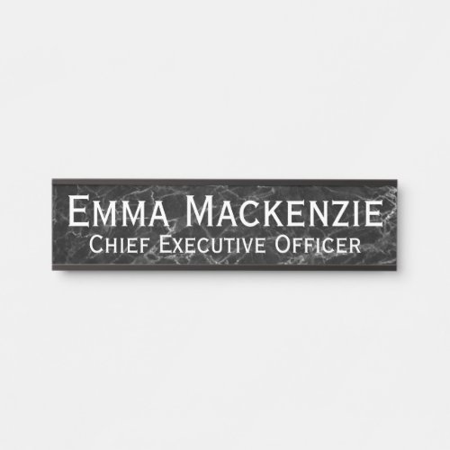 Grey Black Marble Hanging Door Sign Name Plate