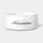 Grey Black Monogram Bowl<br><div class="desc">Grey Black Monogram</div>