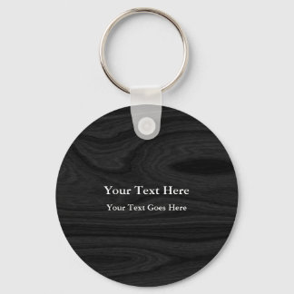 Grey Black Plain Elegant Modern ADD TEXT Keychain