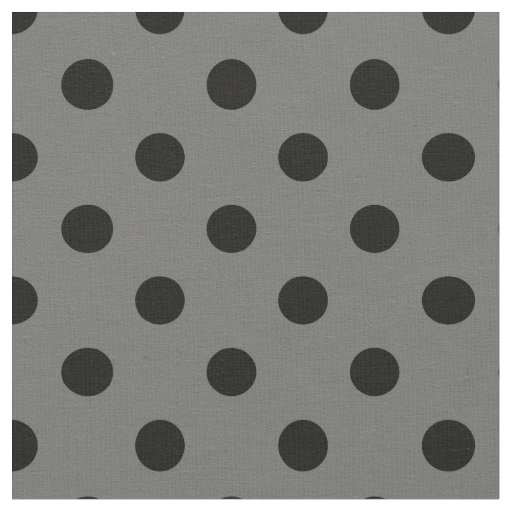 Grey Black Polka Dots Textile Fabric