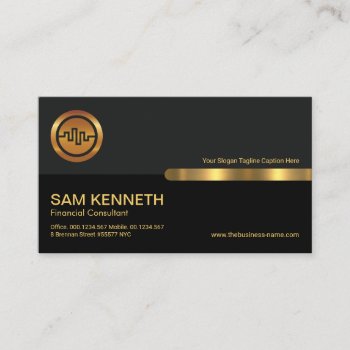 Grey Black Retro Columns Stock Broker Business Card by keikocreativecards at Zazzle