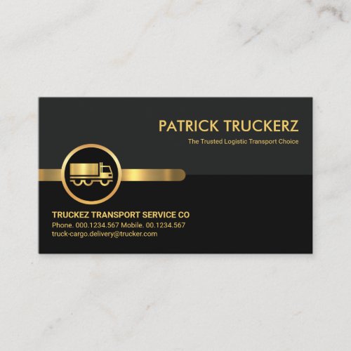 Grey Black Retro Layers Trucker Business Card