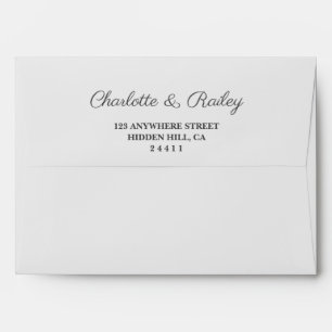 Grey Black Retro Y2K Hippie Flower Pattern Envelope