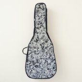 Grey & Black Splatter Paint Abstract Art Guitar Case (Front)