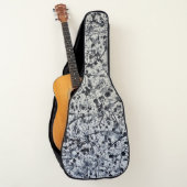 Grey & Black Splatter Paint Abstract Art Guitar Case (Front)