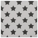 Grey Black Stars Pattern Decorative Textile Fabric