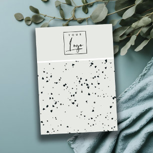 Grey Black Terrazzo Texture 2 Stud Earring Display Business Card