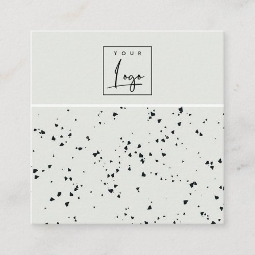 Grey Black Terrazzo Texture Stud Earring Display Square Business Card