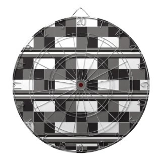 Grey Black White Check Stripes Pattern