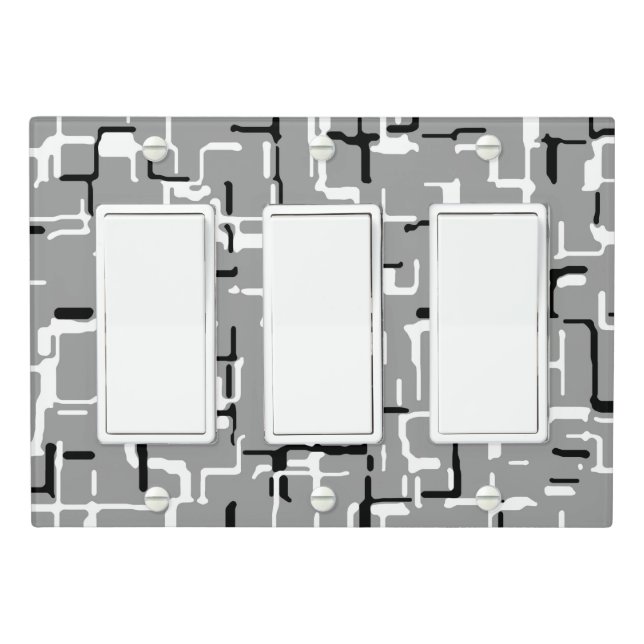 Grey Black White  Light Switch Cover (In Situ)