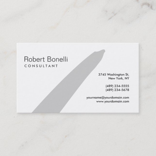 Grey Black White Pattern Business Card (Front)