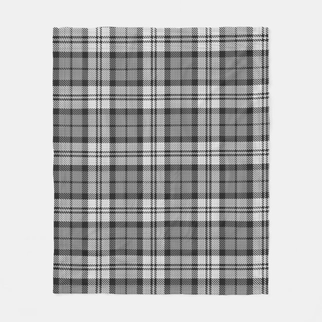  Grey Blackwatch Tartan Plaid Design  Fleece Blanket (Front)