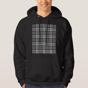 Grey Blackwatch Tartan Plaid Design Hoodie