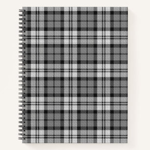Grey Blackwatch Tartan Plaid Design Notebook