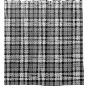  Grey Blackwatch Tartan Plaid Design  Shower Curtain