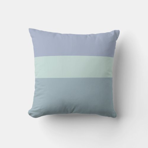 Grey Blue and Green Stripes Reversible Throw Pillo Throw Pillow