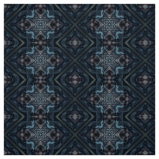 GREY BLUE CROSSESi,GEOMETRIC METAL EFFECTS Fabric (Swatch)
