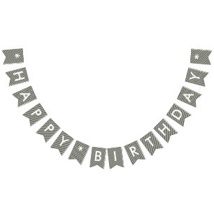 Grey, Blue & Green Birthday Bunting Flags