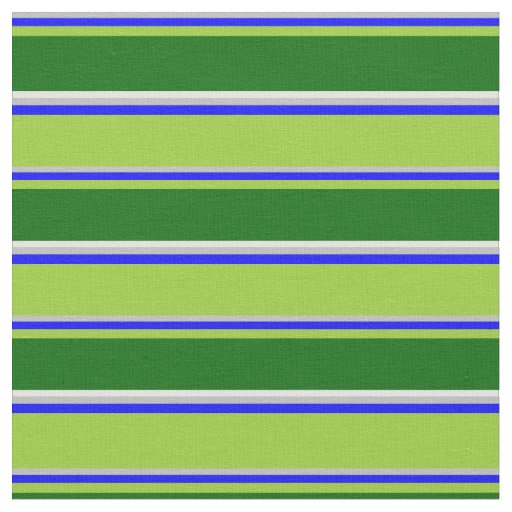 Grey, Blue, Green, Dark Green & Light Cyan Colored Fabric