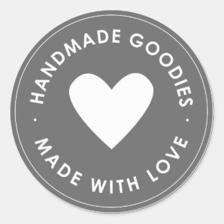 Grey Blue Handmade Goodies Sticker