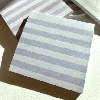 Grey Blue Pastel Stripe Notes