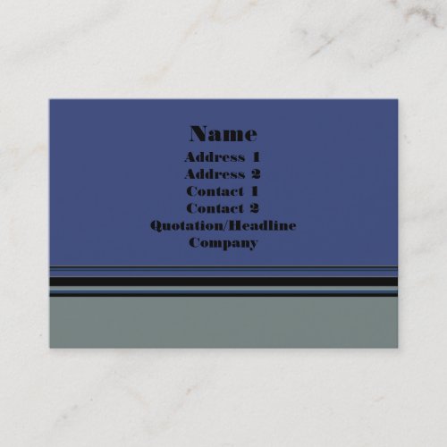 grey blue simple business card
