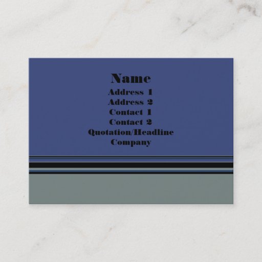 Customizable grey blue simple business card