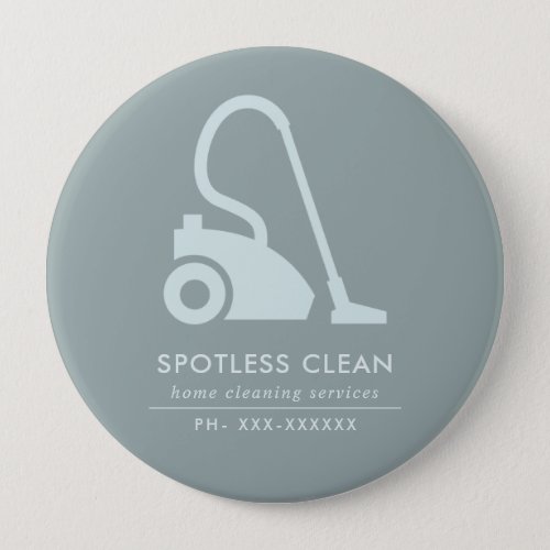 GREY BLUE SIMPLE VACUUM CLEANER CLEANING SERVICE BUTTON