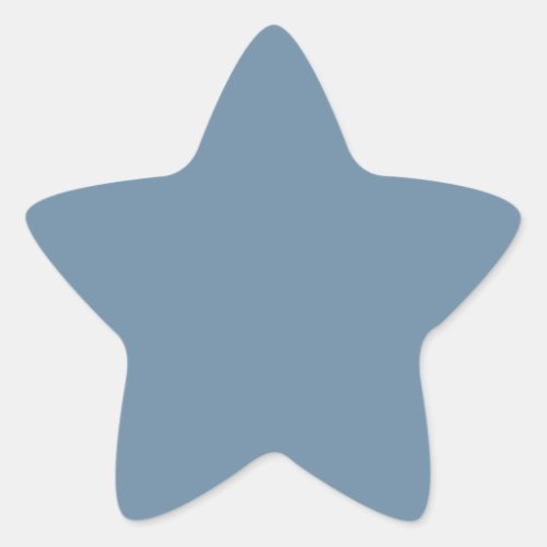 Grey Blue solid color  Star Sticker