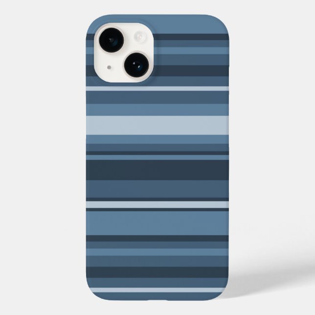 Grey-blue stripes Case-Mate iPhone case (Back)