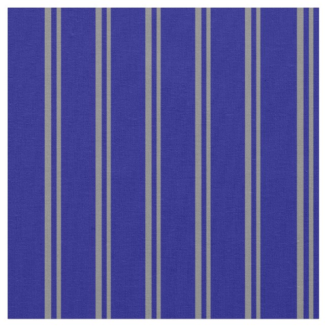 Grey & Blue Stripes Fabric (Close Up)