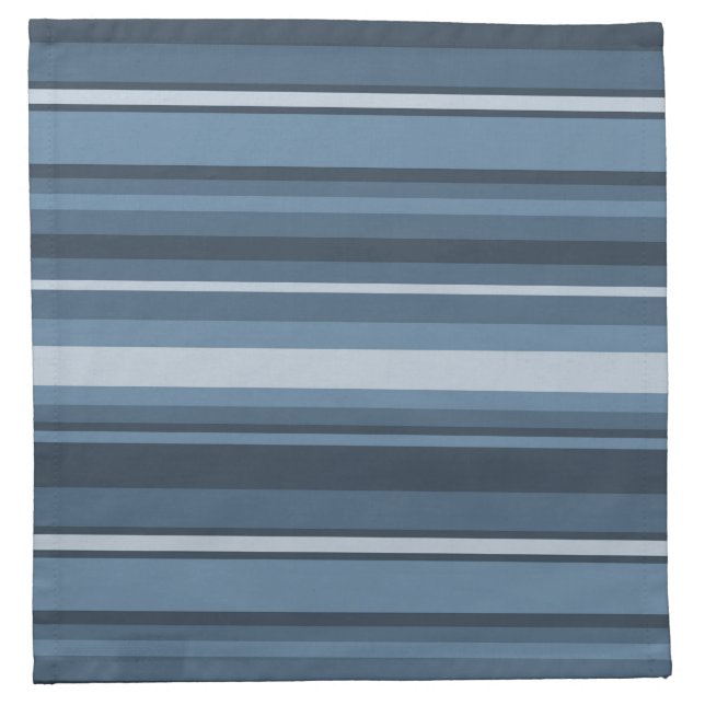 Grey-blue stripes napkin (Front)