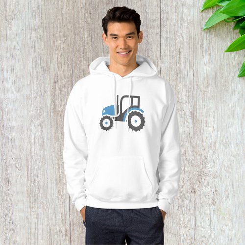 Grey Blue Tractor Hoodie