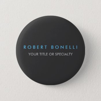Grey Blue Trendy Button by made_in_atlantis at Zazzle
