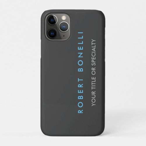 Grey Blue Trendy iPhone 11 Pro Case